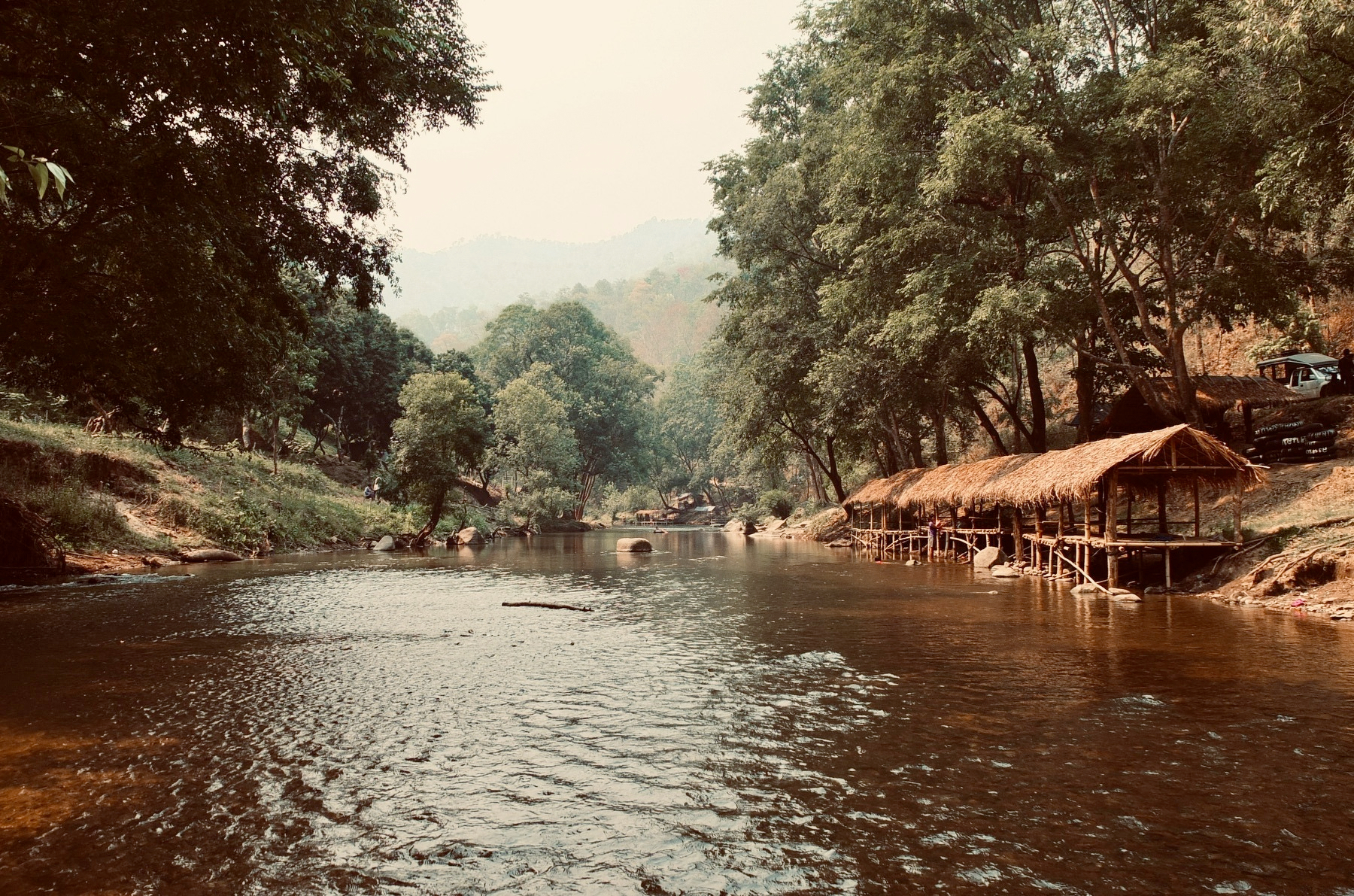 Elephant sanctuary view